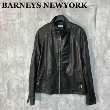 BARNEYS NEWYORK 스탠드 카라 가죽 자켓 46