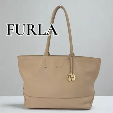 FURLA 훌라 토트백 핸드백 가죽 베이지 A4