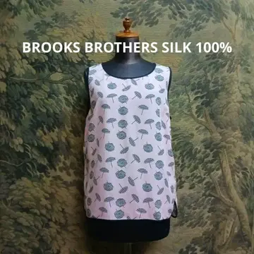 BROOKS BROTHERS 브룩스 브라더스 패턴 슬리브리스 블라우스