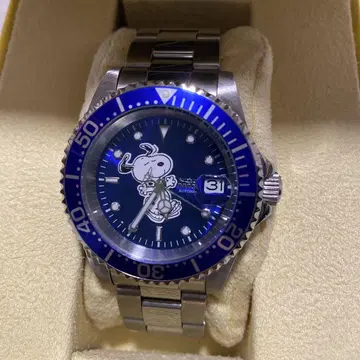인빅타 손목시계 오토매틱 블루 베젤 PRO DIVER 스누피 모델