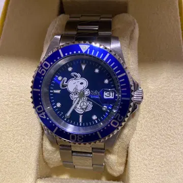 인빅타 손목시계 오토매틱 블루 베젤 PRO DIVER 스누피 모델