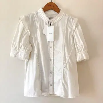 새 상품, 택 포함! [MOUSSY] 화이트 블라우스