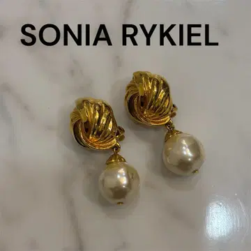 SONIA RYKIEL 골드 펄 빈티지 귀찌