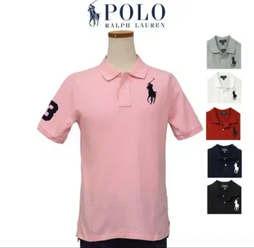 POLO RALPH LAUREN 랄프 로렌 핑크 피케 셔츠 자수