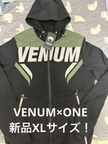 새상품 XL! VENUM x ONE 지퍼 후드티 블랙 MMA
