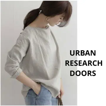 URBAN RESEARCH DOORS 린넨 2WAY 드레이프 블라우스