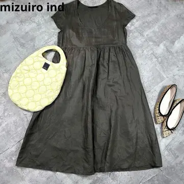미즈이로 인드 mizuiro ind 하프 슬리브 A라인 원피스