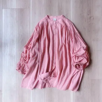 새상품급*URBAN RESEARCH DOORS 코튼 보일 개더 블라우스