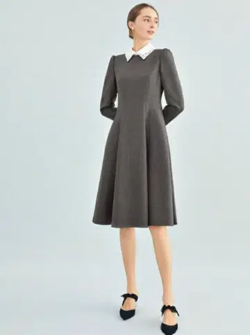 [미사용품] FOXEY Dress Precieuse 원피스 그레이 40