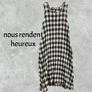 nous rendent heureux  체크 원피스