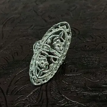 빈티지 실버 반지 12호 플라워