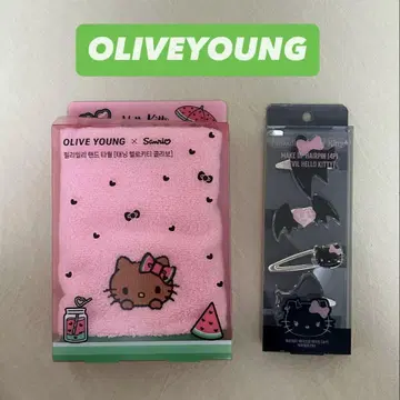 올리브영 산리오 헬로키티 타월 헤어핀