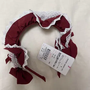 엔젤릭 프리티 프릴 머리띠 와인