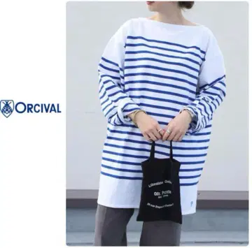 [새상품급] ORCIVAL 오르치발 러셀 보더 오버 사이즈 사이즈 7