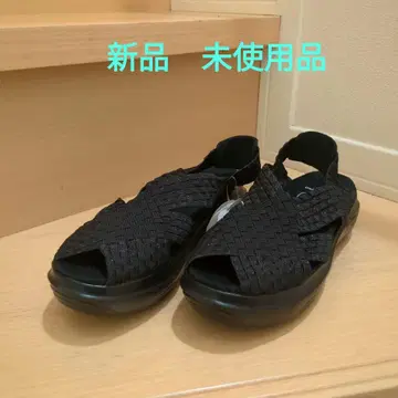 GomuGomu 블랙 웨지솔 샌들 새상품