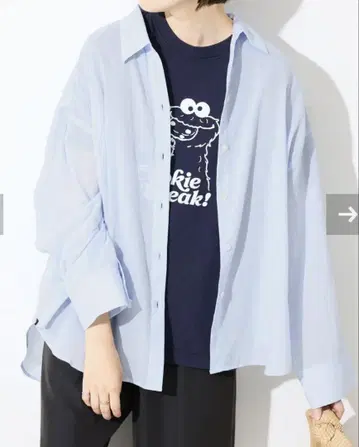 SLOBE IENA 시어 코튼 개더 슬리브 셔츠 택 포함