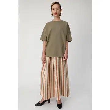 MOUSSY STRIPE SUCKER GATHER 스커트