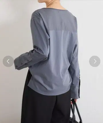 콜라주 개럴개런트 그레이 긴팔 셔츠 포켓 부착 미사용 새상품