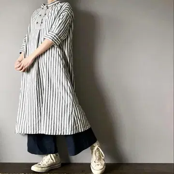 nuu garmentfactory 쿵푸 원피스 무라 염색 스트라이프