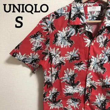 UNIQLO (유니클로) 알로하 셔츠 빨간색 S 사이즈 여성용