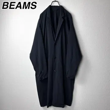 BEAMS 오버 사이즈 롱 자켓 블랙 빔즈