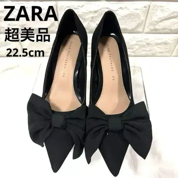 [컨디션 최상] ZARA 스웨이드 리본 펌프스 35