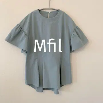 컨디션 최상 M fil 페플럼 블라우스 미카 코나카무라 민트 그린 38
