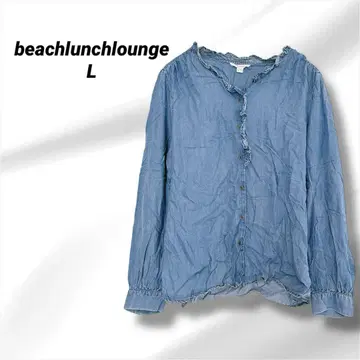 beachlunchlounge 프릴 버튼 셔츠 L/G