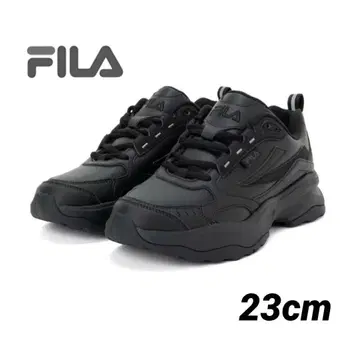 새상품 미사용 휠라/FILA 통굽 스니커즈/블랙 23cm