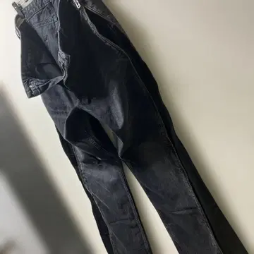ZARA 남성용 와이드 플레어 사이드 풀지퍼 블랙 팬츠