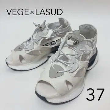 [미사용급] VEGE x LASUD 여성용 스니커즈 샌들 37