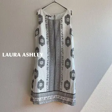 LAURA ASHLEY 슬리브리스 린넨 원피스 m154
