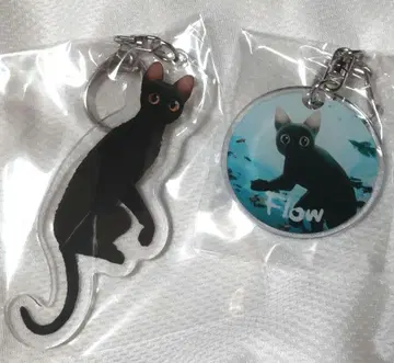 Flow 검은 고양이 아크릴 키링 아크링 키링 Flow