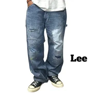 Lee DUNGAREES 크러쉬 리메이크 데님 페인터 팬츠