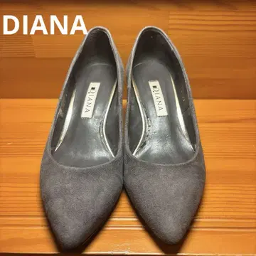 새상품급 DIANA 그레이 스웨이드 중간 힐 펌프스