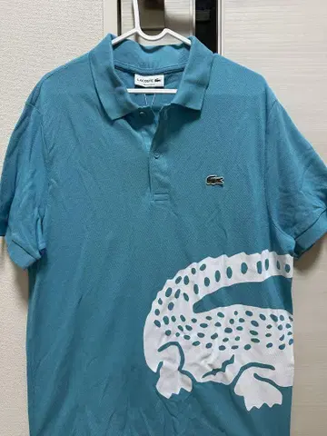 Lacoste 스카이블루 피케 셔츠 와니 프린트