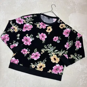 SHEIN 플라워 프린트 트레이너 L 사이즈 꽃무늬 상의 여성용