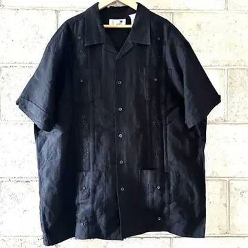 레어 BLACK 90년대 vintage 새상품급 쿠바 셔츠 XL
