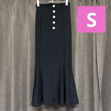 코코딜 프론트 버튼 머메이드 스커트 S