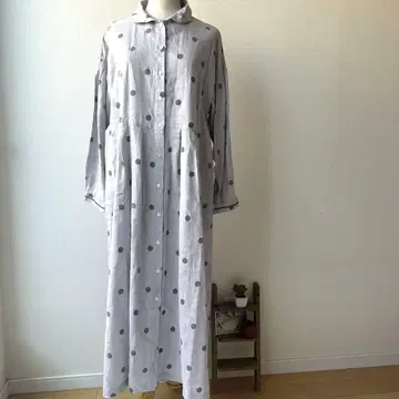 츠하라 바이 사만사 모스모스 린넨 도트 원피스 프리