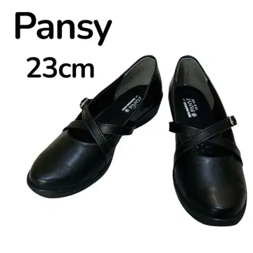 새상품급 Pansy 컴포트 펌프스 크로스 스트랩 오피스 블랙