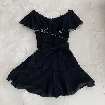 snidel 2way 프릴 미니 큐롯 원피스 블랙 0