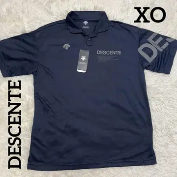 [택 포함 새상품] DESCENTE 피케 셔츠 XO 네이비 흡한속건