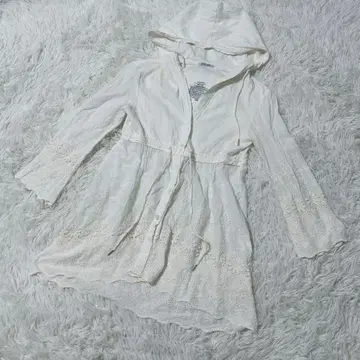 [ c5453 ] JUDDY CORN 후드티 레이스 긴팔 아이보리