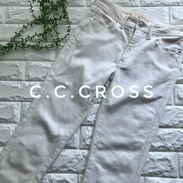C.C. CROSS JEANS 화이트 데님 청바지 사이즈 24