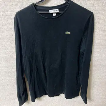 LACOSTE 슬림 핏 블랙 긴팔 티셔츠 S
