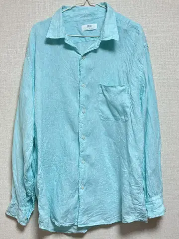UNIQLO 라이트 블루 긴팔 셔츠 XL