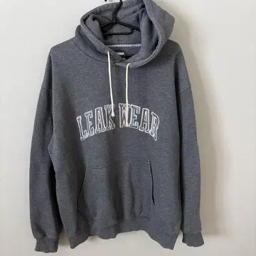 LEAK WEAR 다크 그레이 로고 후디 후드티 오버 사이즈