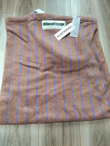 봉스타 STRIPED 토트백 새상품 CAMEL & ULTRAMARINE