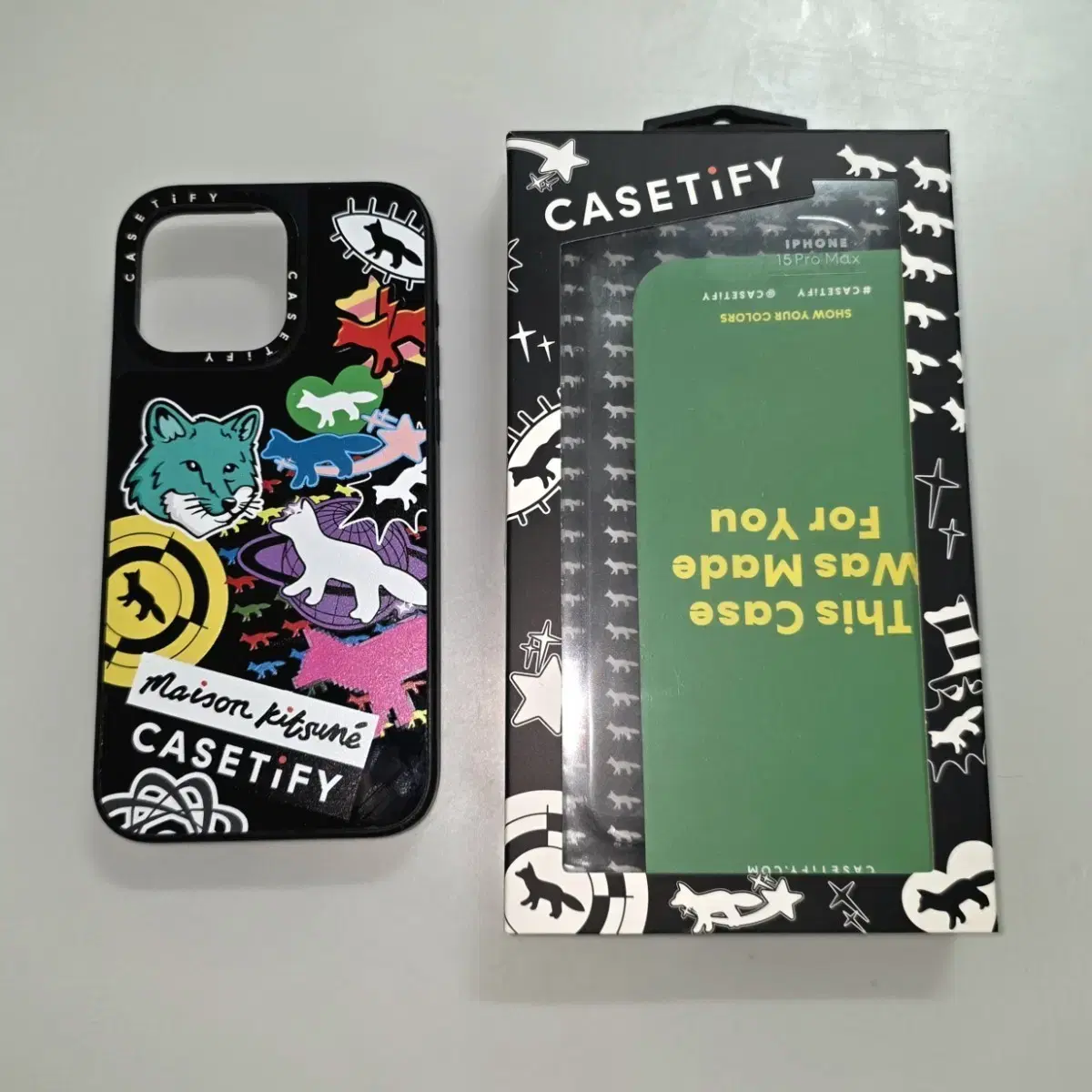Casetify Maison Kitsune iPhone 15 Pro Max Case Full Box on